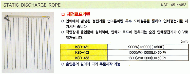 STATIC DISCHARGE ROPE (KSD-451~453)